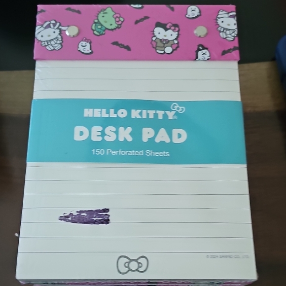 Hello Kitty | Office | Hello Kitty Pink And Blue Desk Pad Halloween ...